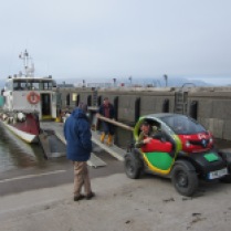 Transporting our trial rural Twizy from Eigg to Knoydart